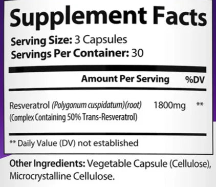 Resveratrol Toplux Nutrition 90 capsulas