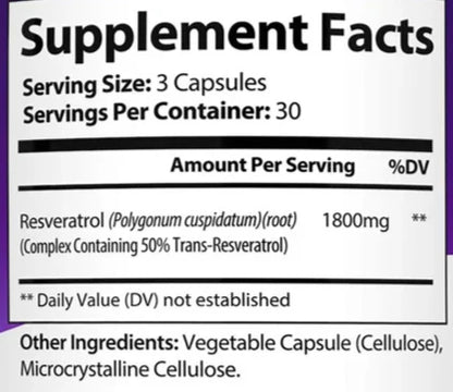 Resveratrol Toplux Nutrition 90 capsulas